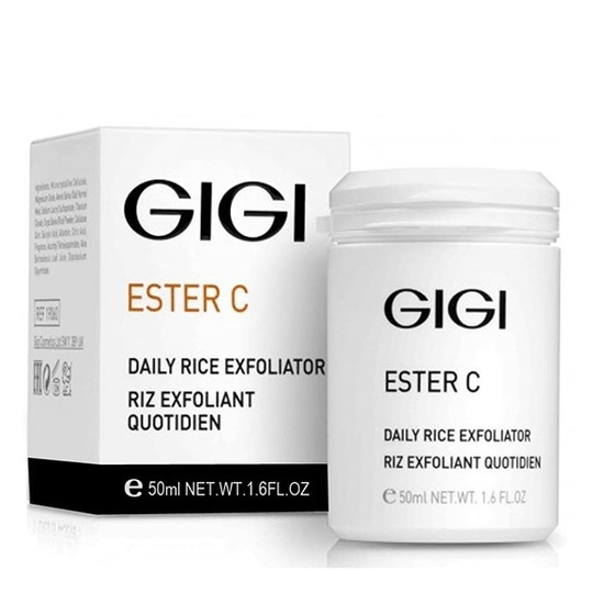 GiGi, Пудра эксфолиант для очищения и шлифовки кожи, Ester C Daily Rice Exfoliator, 50 мл