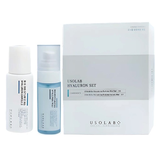 Usolab, Лимитированный набор с гиалуроновой кислотой и гвайазуленом, Bio Нyaluron Set, 1 шт