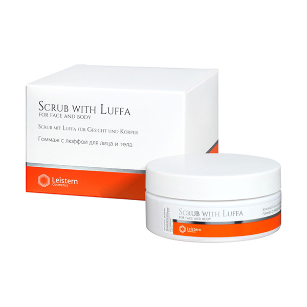 Leistern Cosmetics, Гоммаж с люффой для лица и тела, Scrub with Luffa for face and body, 150 мл
