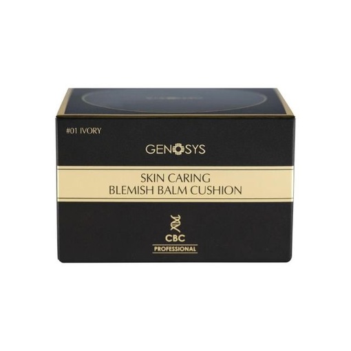 Genosys, Увлажняющий BB-кушон с тонирующим эффектом тон 01, SKIN CARING Blemish Balm Cushion IVORY, 30 г