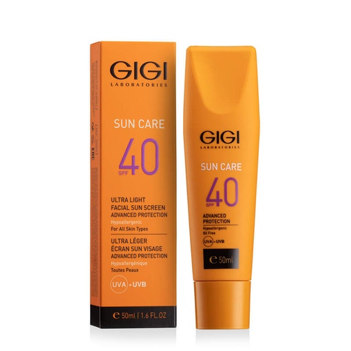 GiGi, Супер легкая эмульсия для лица для всех типов кожи, Sun Care Ultra Light Facial Sun Screen Advanced Protection SPF 50 For All Skin Types, 50 мл
