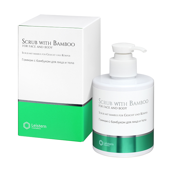 Leistern Cosmetics, Гоммаж с бамбуком для лица и тела, Scrub with Bamboo for the face and body, 300 мл