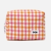 BOJA, Косметичка Клетка РОЗОВО-ОРАНЖЕВАЯ Большая