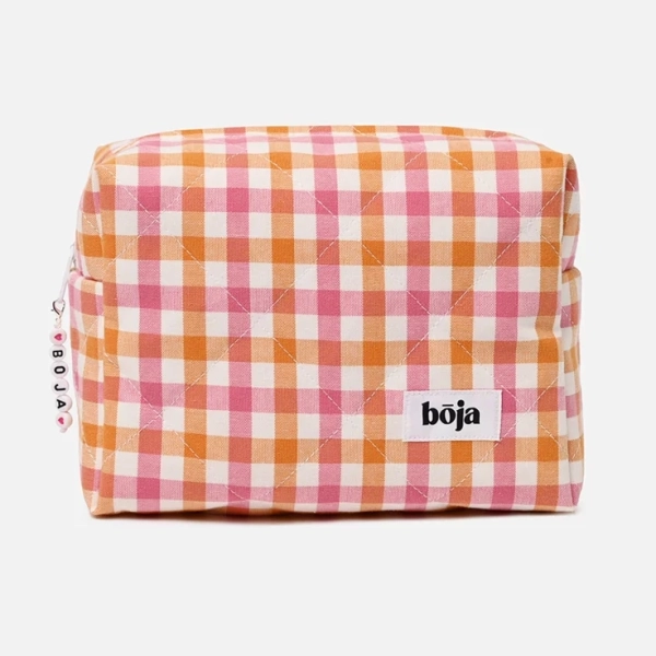 BOJA, Косметичка Клетка РОЗОВО-ОРАНЖЕВАЯ Большая