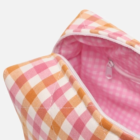 BOJA, Косметичка Клетка РОЗОВО-ОРАНЖЕВАЯ Большая